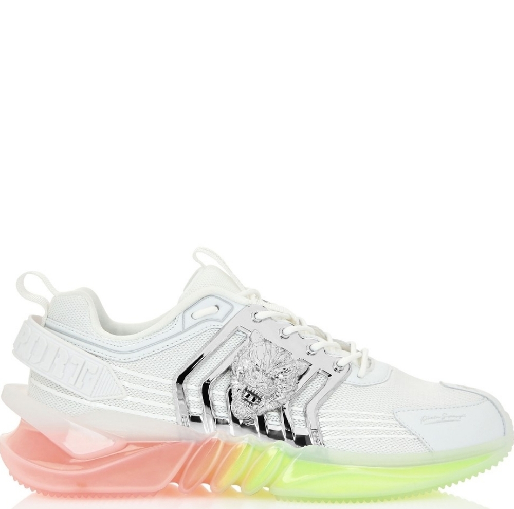 Plein Sport SEALED! NIB! The Runner Tiger Sneakers in White. Sz 45/11. R2S!!